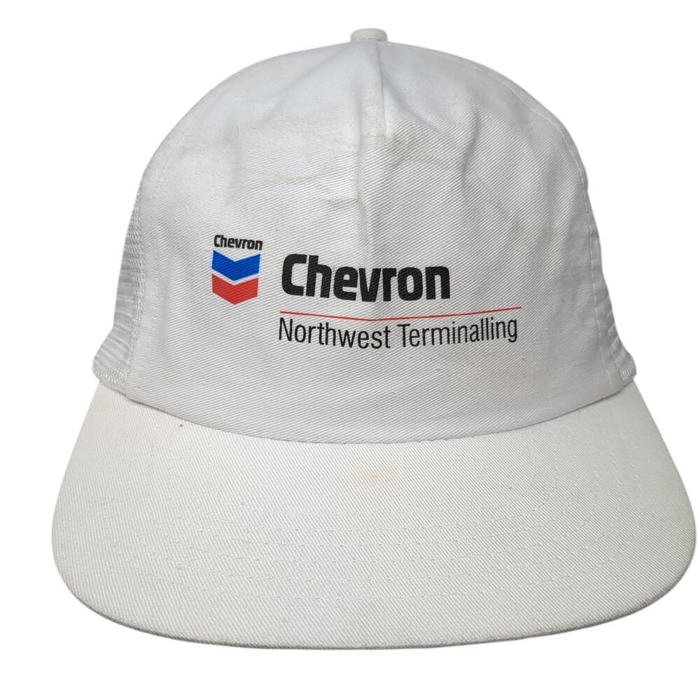 Chevron Northwest Terminalling Snapback Trucker Hat White One Size Sportcap